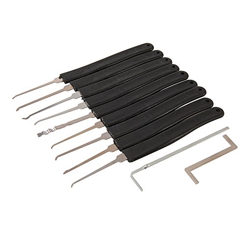Silverline 735177 Juego de ganz�as para cerraduras, Negro