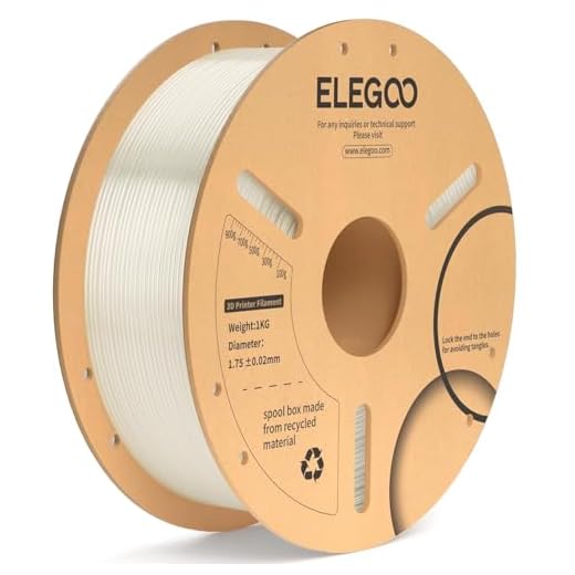 ELEGOO PLA Plus Filament 1.75mm Translucent 1KG, PLA+ Tougher and Stronger 3D Printer Filament Dimensional Accuracy +/- 0.02mm, 1kg Spool(2.2lbs) Fits for Most FDM 3D Printers