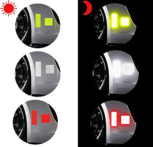 36Pcs Reflective Decals Reflective Stickers Safety Warning Sticker Tapes Waterproofsp High Intensity Night Visibility Adhesive For Helmets Motorbike 1.18 X 3.25 Inch(3X8Cm) #TOP1