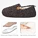 EverFoams Women’s Soft Curly Full Slippers Memory Foam Lightweight House Shoes Cozy Loafer with Polar Fleece Lining Dark Grey,9-10 US