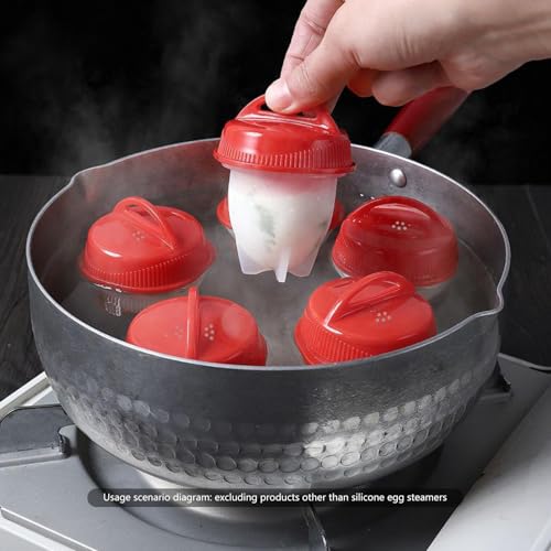 Kinkimistina PACK06 Hard Boiled Egg Maker, 6-Piece Shell-Free Egg Cooker Set, Non-Stick Easy-Clean Multifunctional Egg Boiler Kit thumb #6