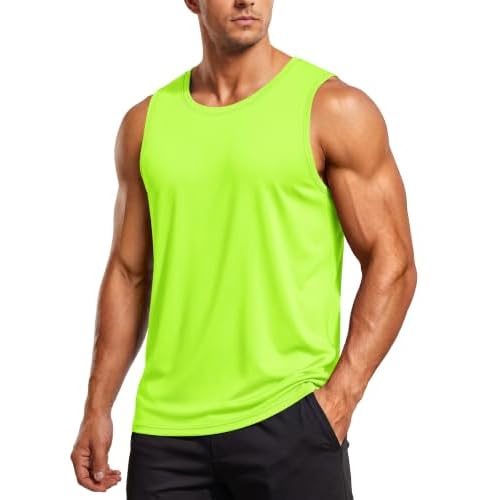 TACVASEN Men's Tank Tops Dry Fit UPF 50+ Workout Muscle Sleeveless Shirts | Quick Dry Moisture Wicking,Sun Protection,Gym Tank,Running Athletic Bodybuilding T-Shirt,Stretch Lightweight