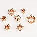 KUBOOZ(1 Pair Cute Rose-gold Kitten Ear Plugs Tunnels Gauges Stretcher Piercings 2g to 1 inch 25mm