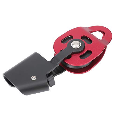 Polea de Escalada Cuerda Giratoria Simple de Aluminio 4KN Equipo de Rescate de Polea para Cuerda de 8-12 Mm