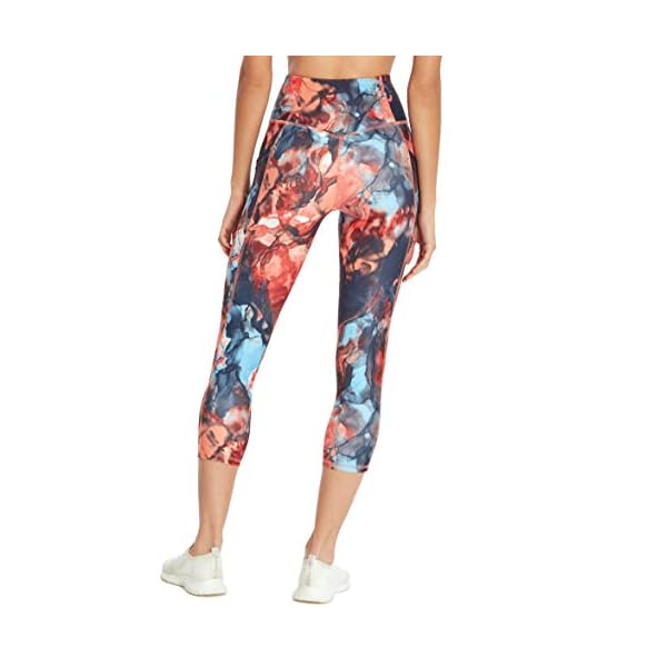 Jessica-Simpson-Sportswear-Womens-Tummy-Control-Pocket-Capri-Legging Jessica Simpson Sportswear Women's Tummy Control Pocket Capri Legging, Fiesta Ink Wash, X-Large