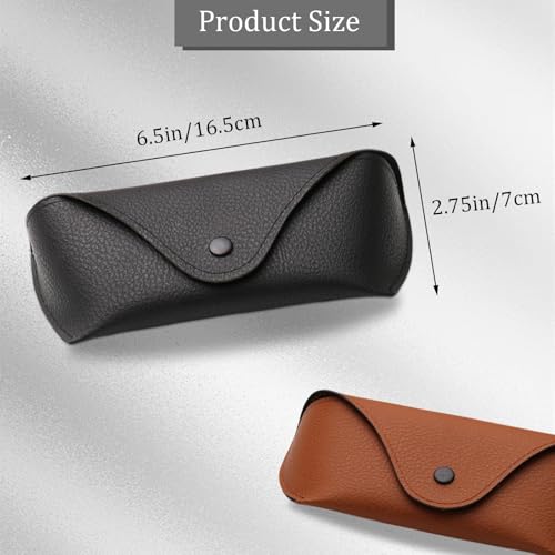 Image of Sunglass Eyeglass Case, Soft Eye Glasses Case for Men Women Adults, Portable Slim Reading Glasses Carrying Case