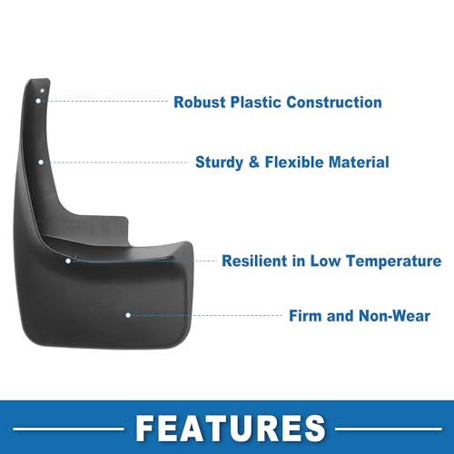 Image of Mud Flap Splash Guard with Mount Accessories Front & Rear Side Mud Guard for Jeep Grand Cherokee 2005-2010 (Set of 4)