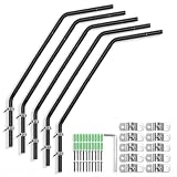 BORDRISE Katzenzaun Überkletterschutz 5er-Pack 84 cm Gartenpfahl Gewinkelt