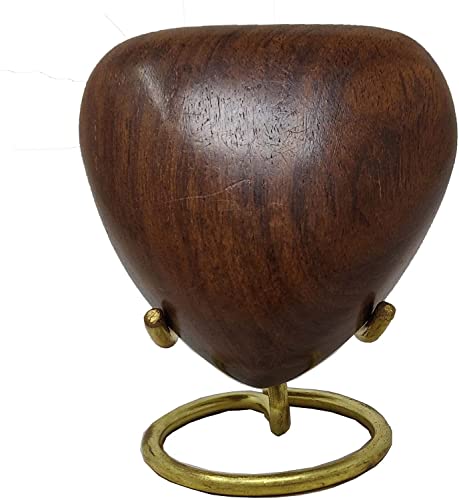 Galaxy Indiacraft Urne funéraire funéraire en forme de cœur pour animal de compagnie, chien et cendres humaines (sans gravure, petite taille 7,6 cm 7CU/blanc cassé) Cover