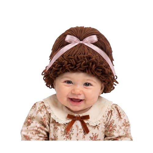 Halloween Cabbage Costume Yarn Wig, Brown 2, High Ponytail
