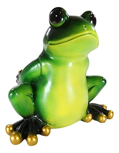 Ebros Tropical Rainforest Hardworking Green Frog Piggybacking Wine Bottle Holder Caddy Figurine 6.25" Tall Pond River Amphibian Animal Frogs Toads Decorative Countertop Table Shelf Accent #TOP4