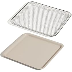 Our Place Wonder Oven Essentials Kit, 2-Piece Bake Pan & Air Fry Basket Set | Extra steel air fryer basket and ceramic-coated nonstick bake pan, easy-clean accessories designed for baking and frying