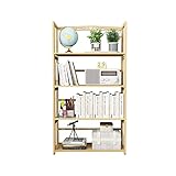 BBoors Bamboo Shelf, 27" W 3-Tier Bookshelf Bookcase, Free-Standing Storage Shelf, Plant Flower Stand, Shelf Rack for Living Room Bathroom Kitchen Home Natural