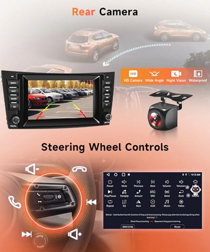 2G+64G Wireless Carplay Android Autoradio für Mercedes Benz E/G/CLK/CLS Class W209 W211 W219 W463 2002-2010 7 Zoll Autoradio mit Android Auto Navi GPS WiFi Bluetooth FM/RDS/ASP EQ/SWC Rückfahrkamera