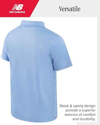 Image of New Balance Boys Short Set - 2 Piece Short Sleeve Collared Golf Boys Polo Shirt & Athletic Shorts for Outdoor Activities