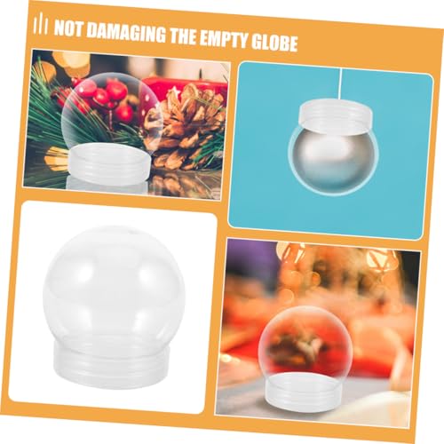 Globos de nieve navidenos de plastico de 270 ml Toyvian para manualidades caseras pack de 24 4