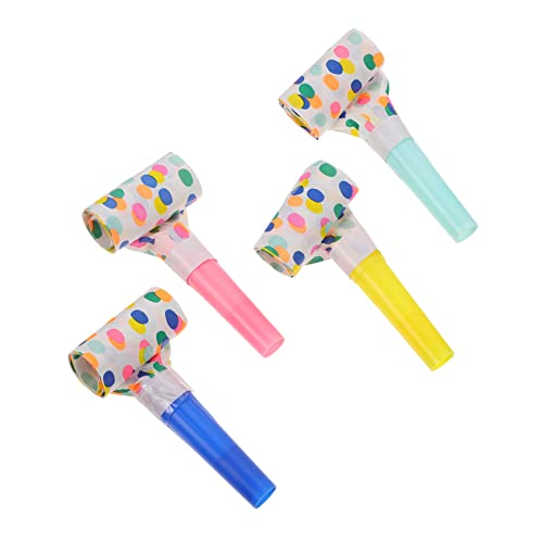INOOMP 16piezas Silbatos De Colores Pvc y Papel Accesorios Para Animar Fiestas Perfectos