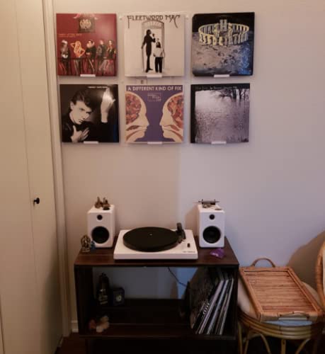 Vinyl Record Wall Mount- 10 Pack| No Wall Damage | Floating Shelf | Black & White Album Holder | Display Your Best Lps #TOP7