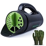 PERSZEN Seed Spreader Hand Held, Hand Spreader Lawn and Garden for Fertilizer Grass Seed Salt Ice Melt Earth Food, Seed Shaker with Multiple Adjustable Opening Sizes for All Purpose, Up to 80 Oz