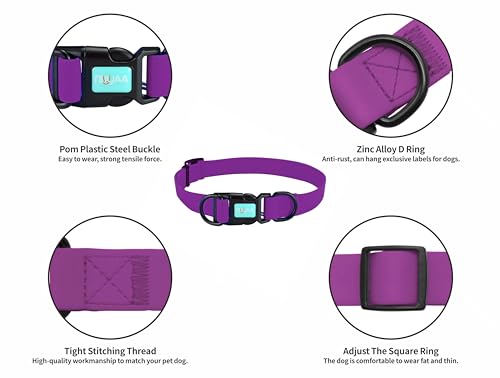 Myyaa Waterproof Dog Collars,Rubber Dog Collars Anti-Odor,Durable,Adjustable Dog Collars For Small,Medium thumb #2