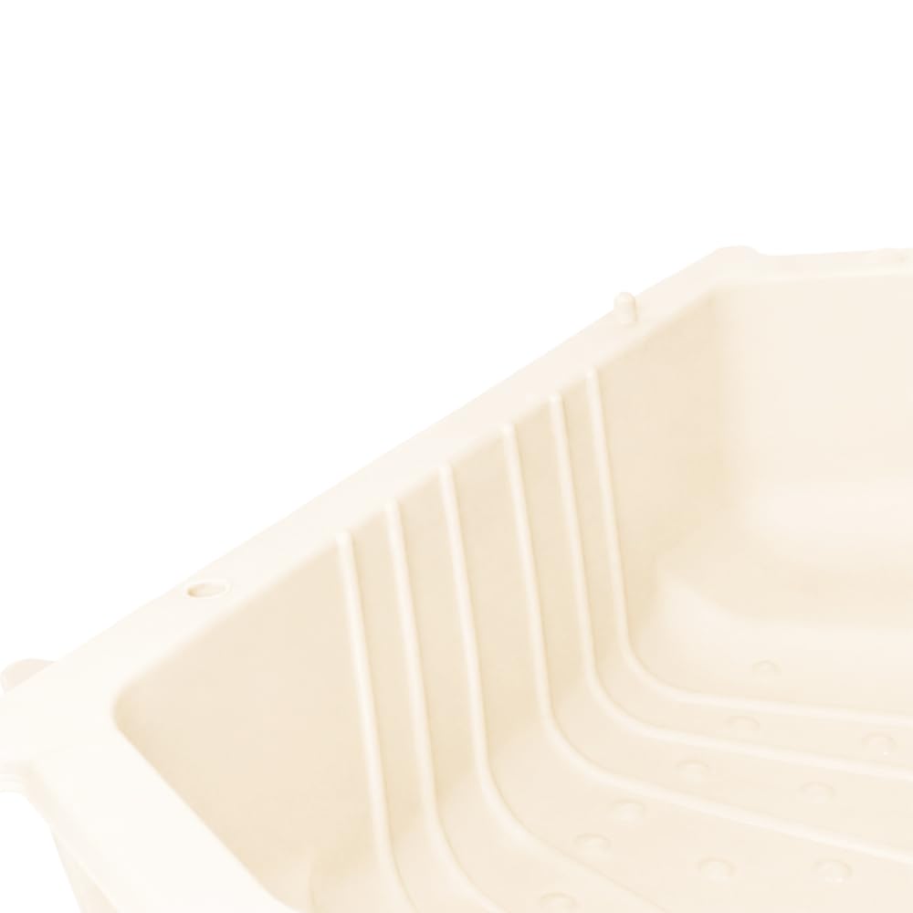 Ondis24 Coquillage en plastique pour bac à sable avec couvercle, 2 pièces (Beige pastel, 87)
