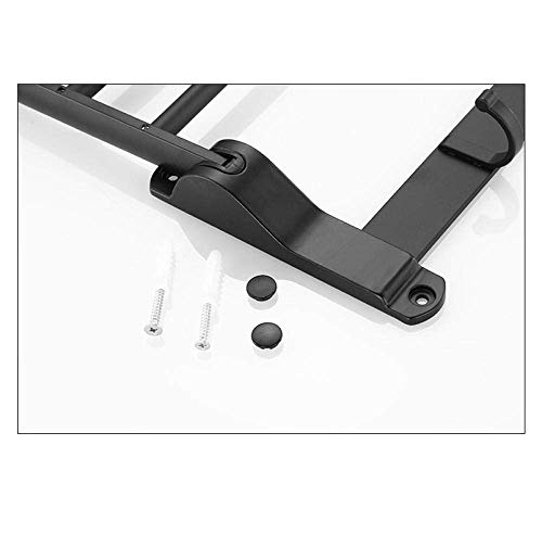 Toallero de baño de aluminio negro ShelSpace con diseño de doble capa 5