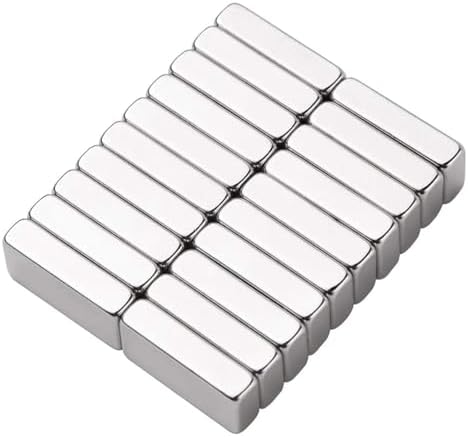Strong Rare-Earth Neodymium Magnets, Heavy Duty Stick Magnets, Strong Pull, 20 x 10 x 5 mm, 20 Pack