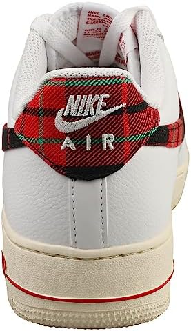 Nike Men's Air Force 1 Lv8 Basketball Shoes, White/University Red-stadium Green, 9 | Image 3