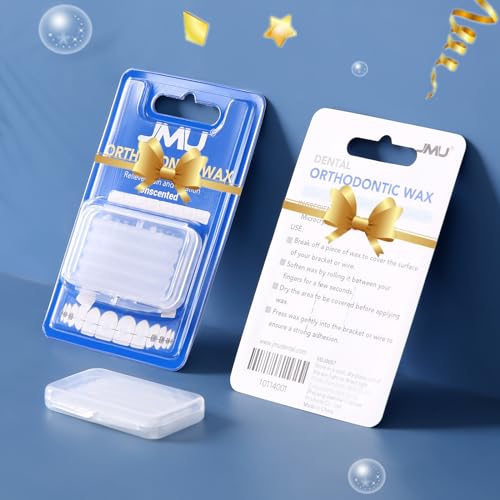 JMU 10 Pack Dental Orthodontic Wax for Braces Aligners, Precut Wax Dots Stick Better, Sealing Package, Unscented