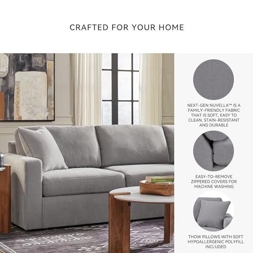 Image of Signature Design by Ashley 4-Piece Modular Sectional Sofa, Granite
