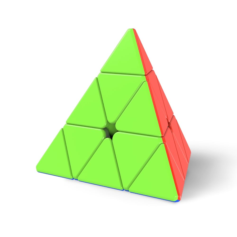 Magnetic Pyramid 3x3 Cube Stickerless, Magnetic Pyraminx 3x3 Triangle Puzzle Cube