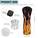 ELEQIN Leather Headcovers Flame Fire Golf Club Head Covers for Hybrid Fairway 3/5 Woods Driver Outdoors Sports Golf Accessories for Women Men Golfers Spring Summer Fall Winter Use