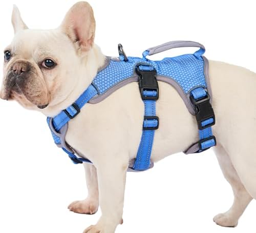 Huntboo Sicherheitsgeschirr Hund Ausbruchssicher, Panikgeschirr für Hunde, Voll reflektierendes Hundegeschirr mit Griff, Verstellbares Geschirr für Kleine, Mittelgroße und Große Hu