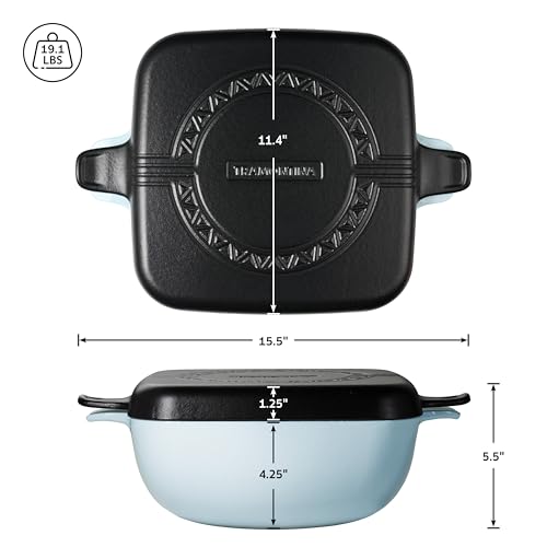 Image of Tramontina Cultura 2-in-1 Enameled Cast Iron 6.5-Qt Dutch Oven and Griddle