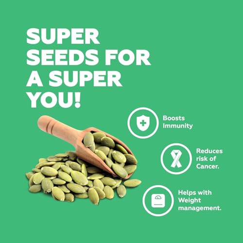 Image of Yogabar Organic Pumpkin Seeds 1kg (500g*2, Pack of 2) | Rich in Omega-3 & Antioxidants | Supports Skin Health, Gut Health & Weight Management | Superfood for Healthy Eating