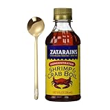 moofin Bundle of Stainless Steel Spoon - 13.5cm - Gold, and ZATARAINS Crab and Shrimp Boil Liquid, Concentrated, 8-Ounce, - Pack of 1