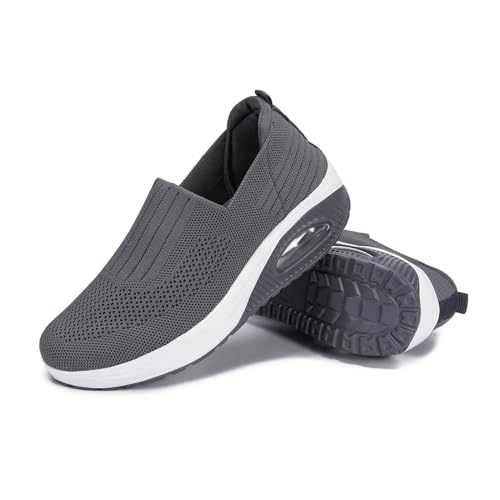Orthopedic Sneakers for Women New Air Cushion Slip on Walking Shoes Arch Support Lightweight Wedge Walking Sneakers3