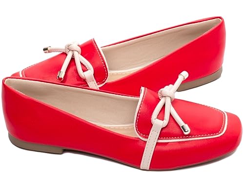Mocassim Feminino Rasteiro Vermelho Torricella Cor:Vermelho;Tamanho:37