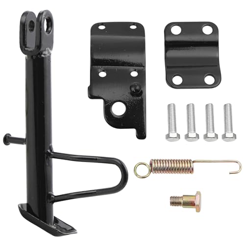 Image of Mokuo Dirt Bike Stand,Motorcycle Kickstand, Scooter Mopeds Side Stand Come with Mounting Bracket in Iron Material Compatible with Most Scooter Mopeds Mini Bike,Height of 12cm Above Ground