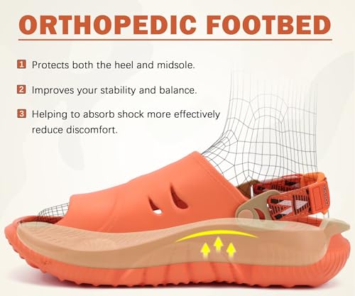 Image of COFACE Mens Orthotic Clogs Orthopedic Mules for Men Recovery Sandals Man Plantar Fasciitis Summer Casual Size 7-15