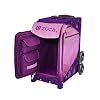 ZUCA Sport Velvet Rain Sport Insert Bag and Purple Frame with Flashing Wheels