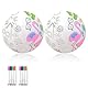 2er Pack Wasserball Aufblasbar Kinder 30cm Beachball Unbemalt Bälle Wasserbälle Set Klein mit 8 Graffiti Stift, Strandball Aufblasbar Wiederverwendbar, für Wasserspielzeug Garten Pool Beach Party
