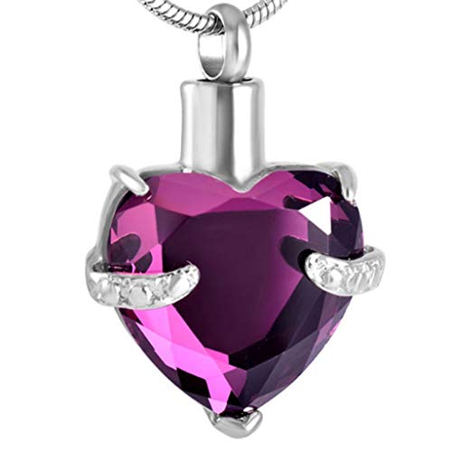 PLDDY collier de cendres Pendentif en cristal en acier au titane, cercueil pour animaux de compagnie, bijoux de collier de crémation, bouteille de parfum, peut s'ouvrir pour commémorer les chats et le