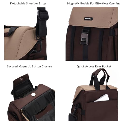 Image of Carriall Nova Meal Bag - Brown Lunch Bag /Tiffin Bag for Daily Use, Office, College, School, Travel & Picnic | Easy to Clean & Easy to Carry | 6.7 L Storage Capacity | For Men, Women, Boys & Girls