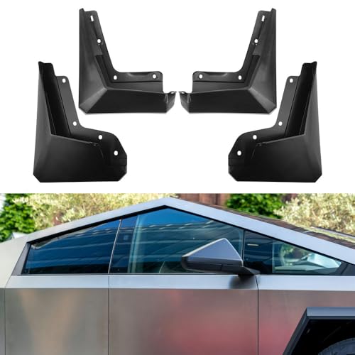 Image of 4pcs Mud Flaps Mud Splash Guard Mudguards for Tesla Cybertruck 2023 2024 2025 Splash Fender No Drilling Precision Fit Exterior Accessories