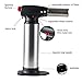 Heavy Duty Micro Blow Torch Flame Forte-Torch for Soldering- Plumbing- Big Refillable Butane Torch- Jewelry-Torch for Home and Kitchen-Adjustable Flame-Security Lock (Gray)