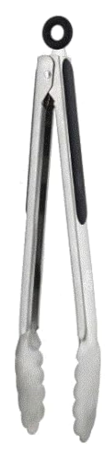 WALES Premium Silicone Kitchen Tongs 9-Inch - Stainless Steel with Non-Stick Silicone Tips, High Heat Resistant to 600°F, For Cooking, Serving, Grill, BBQ & Salad (Silver and Black) WALES - 168