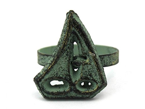 Hampton Nautical Cast Iron Sailboat Napkin Ring, 2", Antique Bronze