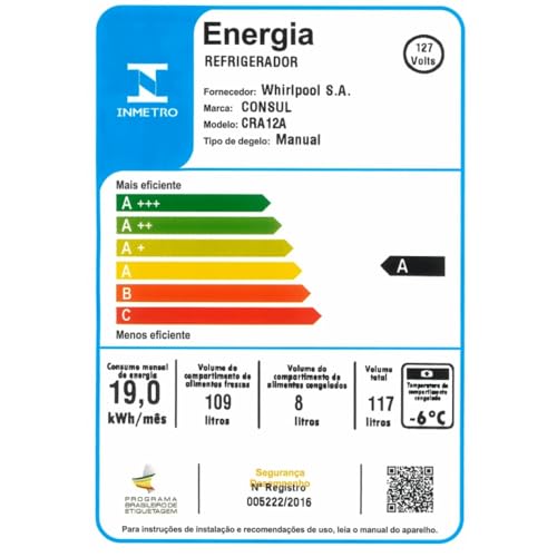 Frigobar Retrô Vermelho Carmim Consul 117 Litros – CRA12AV 110v