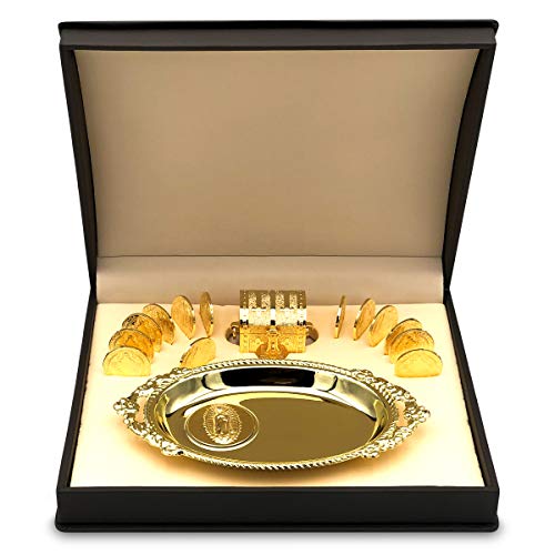 Wedding Unity Coins – Arras Matrimoniales Boda – Deluxe Handmade Wedding Coins With Beautiful Display Box – Traditional Wedding – Elegant Matrimonial Decorative Box With 13 Piece Coin Set (San Benito) #TOP6